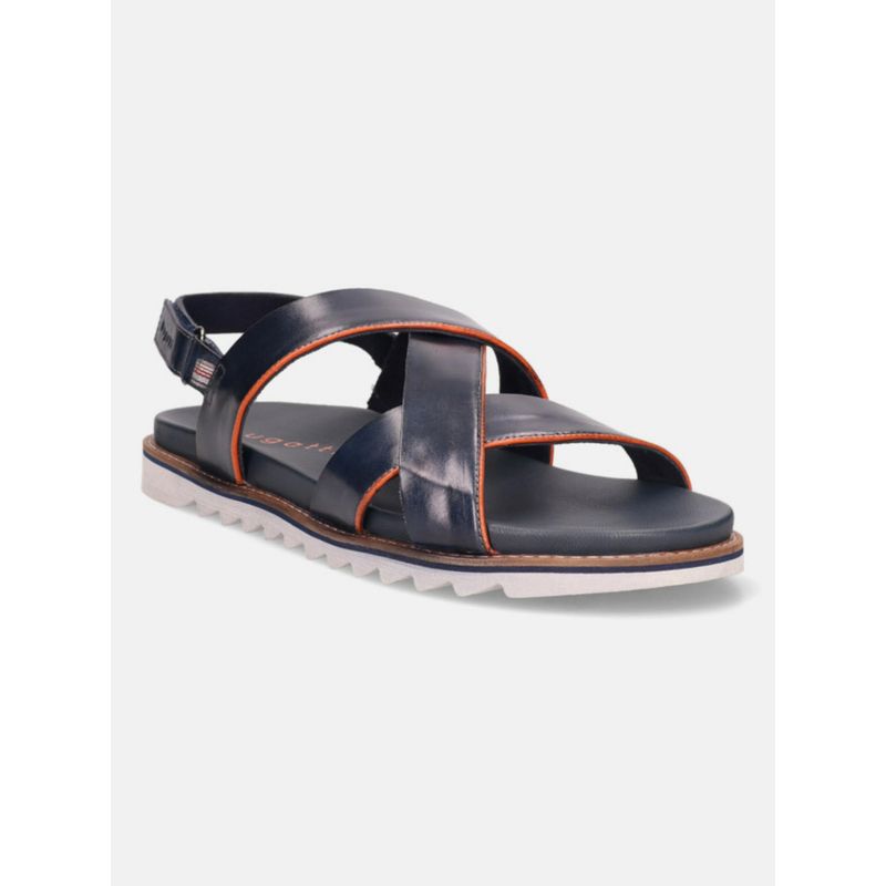 Bugatti Limon Dark Blue Mens Leather Back Straps Sandals (EURO 42)
