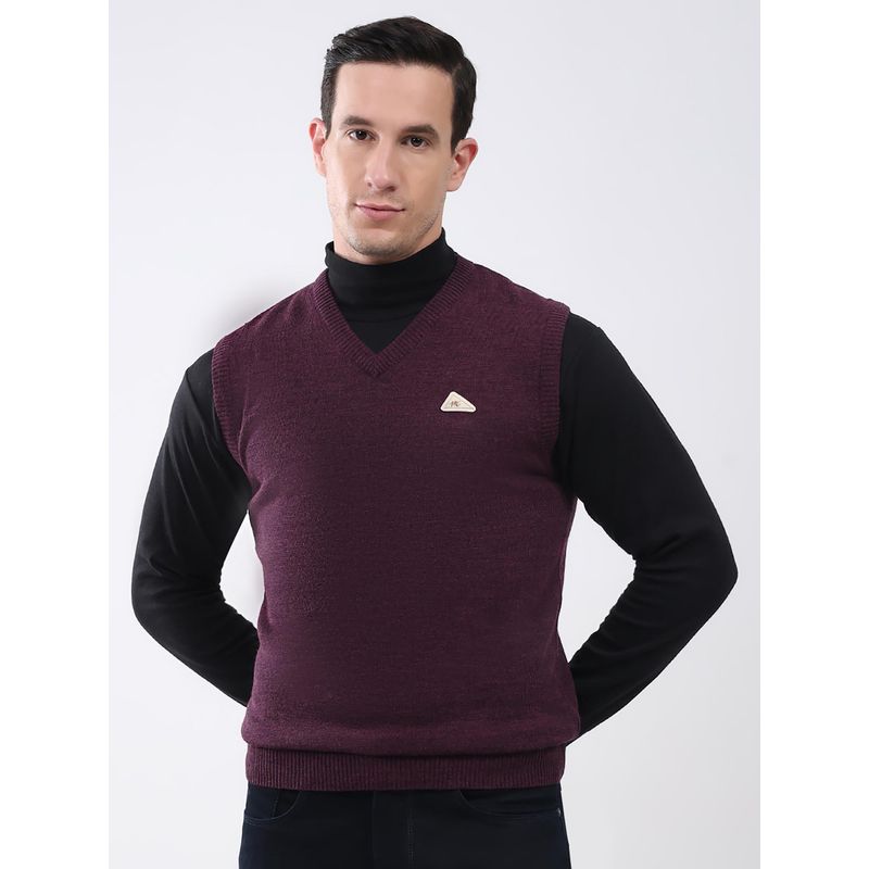 Monte Carlo Men V-Neck Sleeveless Sweater - Purple (3XL)