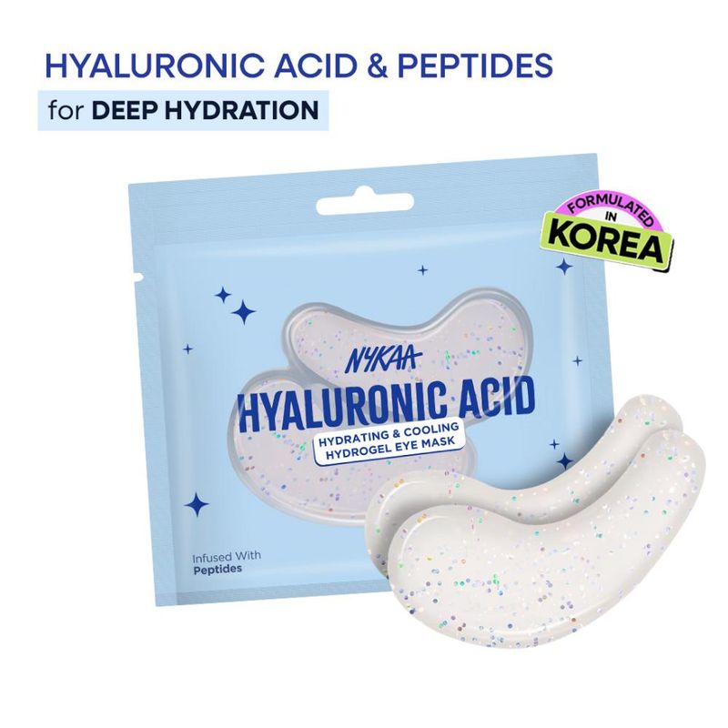 Nykaa Skin Hyaluronic Acid & Peptides Under-Eye Hydrogel Patch - For Hydrated, Plump & Smooth Skin