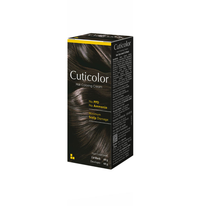 Cuticolor Permanent Hair Color Cream - Black