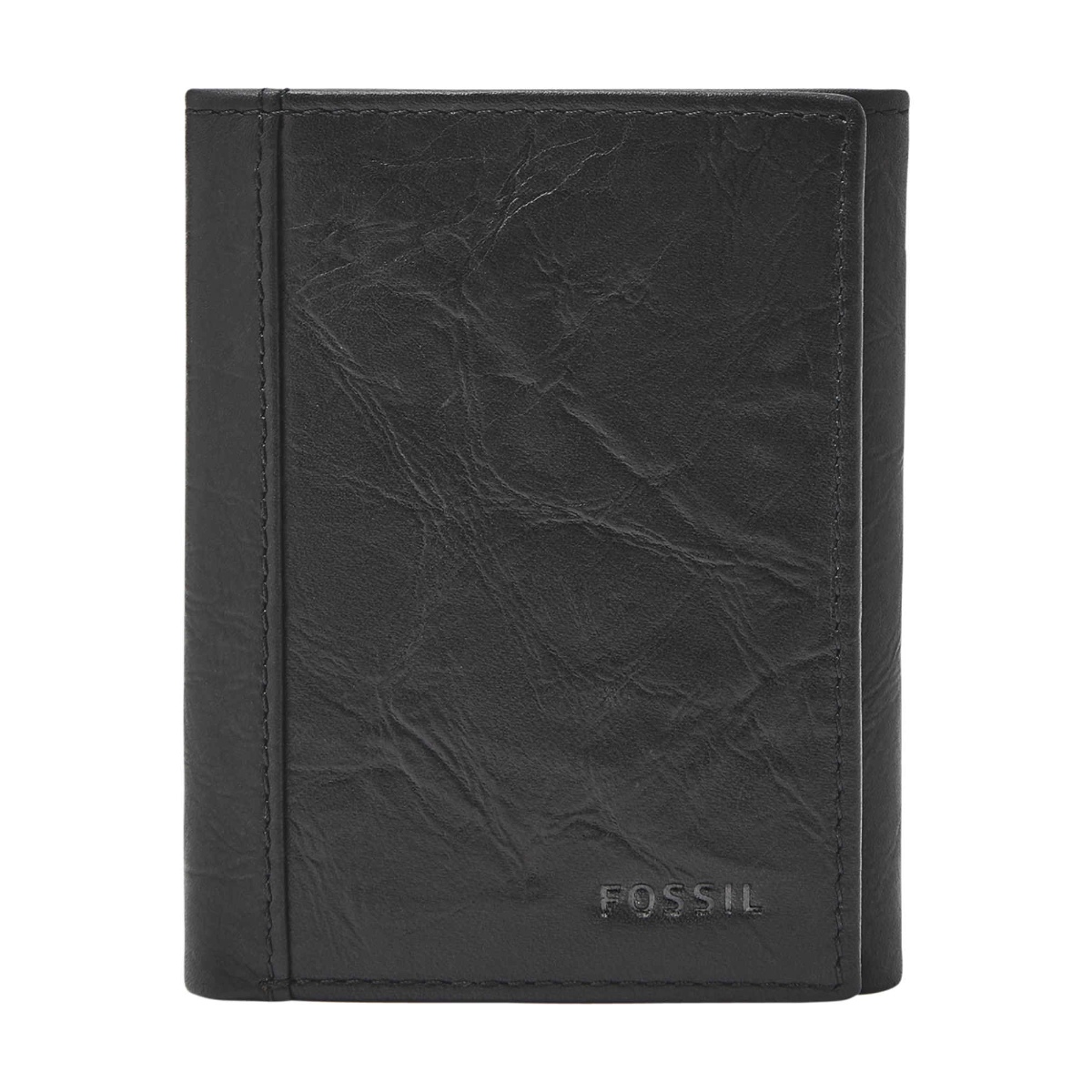 Men's Fossil Black Louisville Cardinals Neel Extra Capacity Trifold Wallet