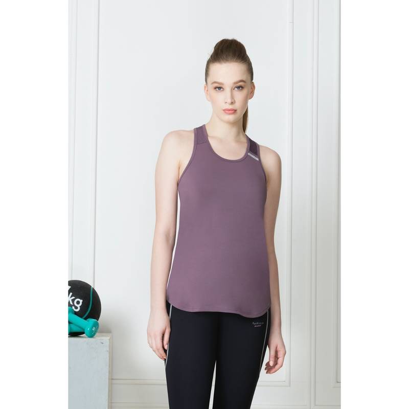 Van Heusen Women Proactive Antibacterial & Sleeveless Racerback Tank Top - Mauve Shadow (S)