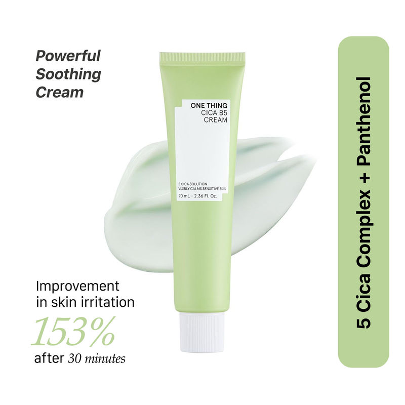 One Thing Cica B5 Cream, Deep Hydrating Korean Moisturizer, Calms & Nourishes Dry, Sensitive Skin