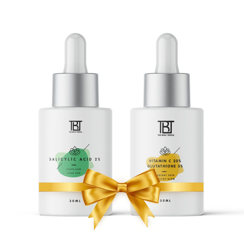 The Body Temple Salicylic Acid2% & Vitamin C 20%+ Glutathione 5%+ Vitamin E 3%(30Ml Each- Pack Of 1)