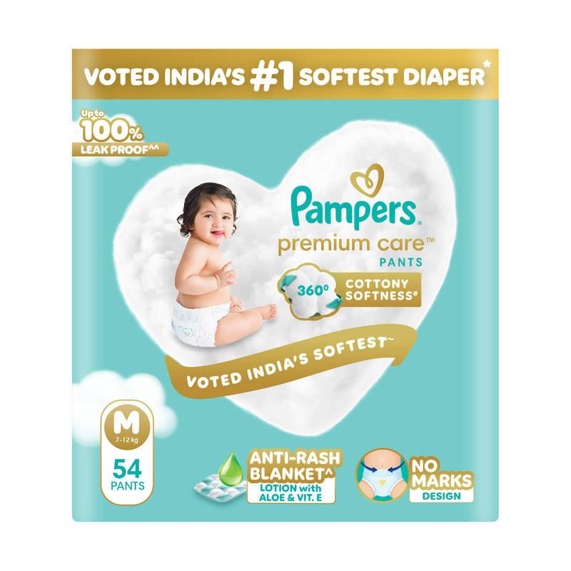 Pampers Premium Care Pants Diapers Medium - 54 Pack