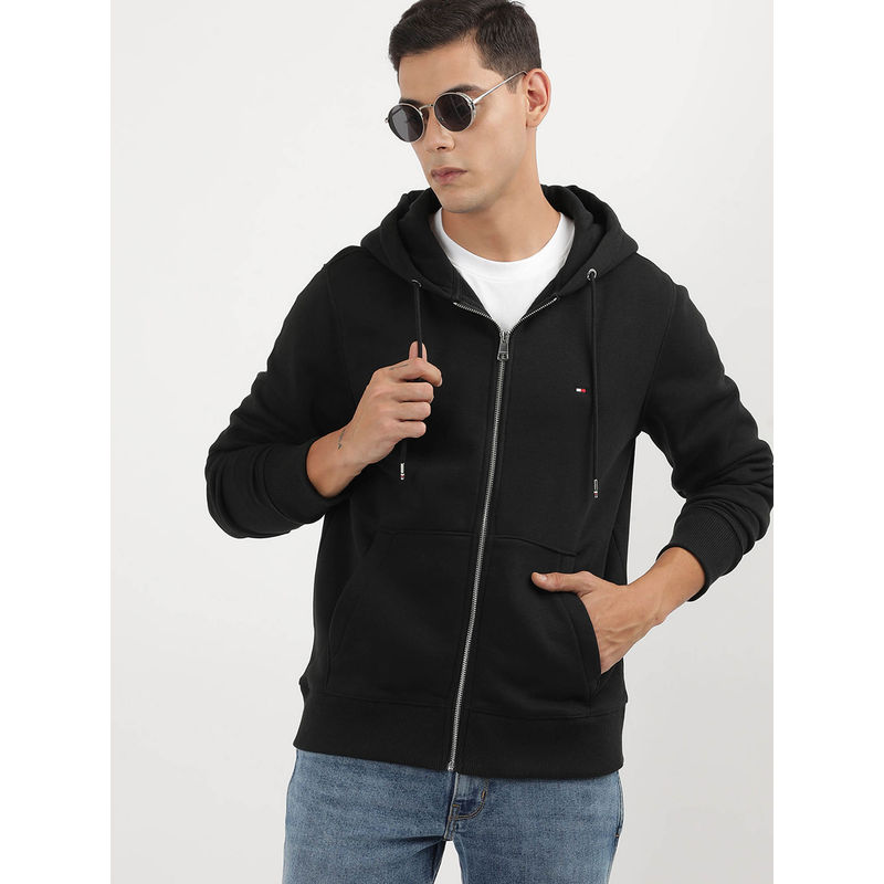 Tommy Hilfiger Black Cotton Men's Hoodie