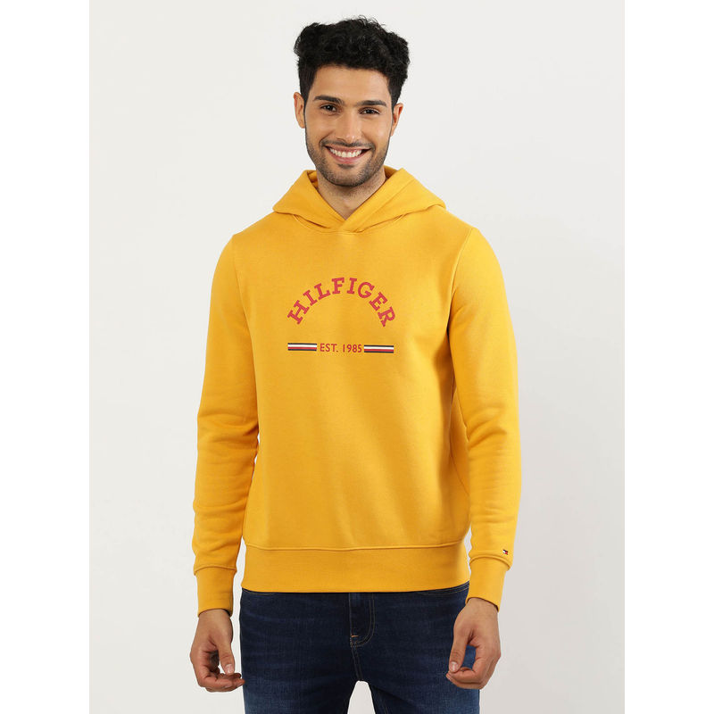 Tommy Hilfiger Mens Yellow Color Sweatshirt (L)