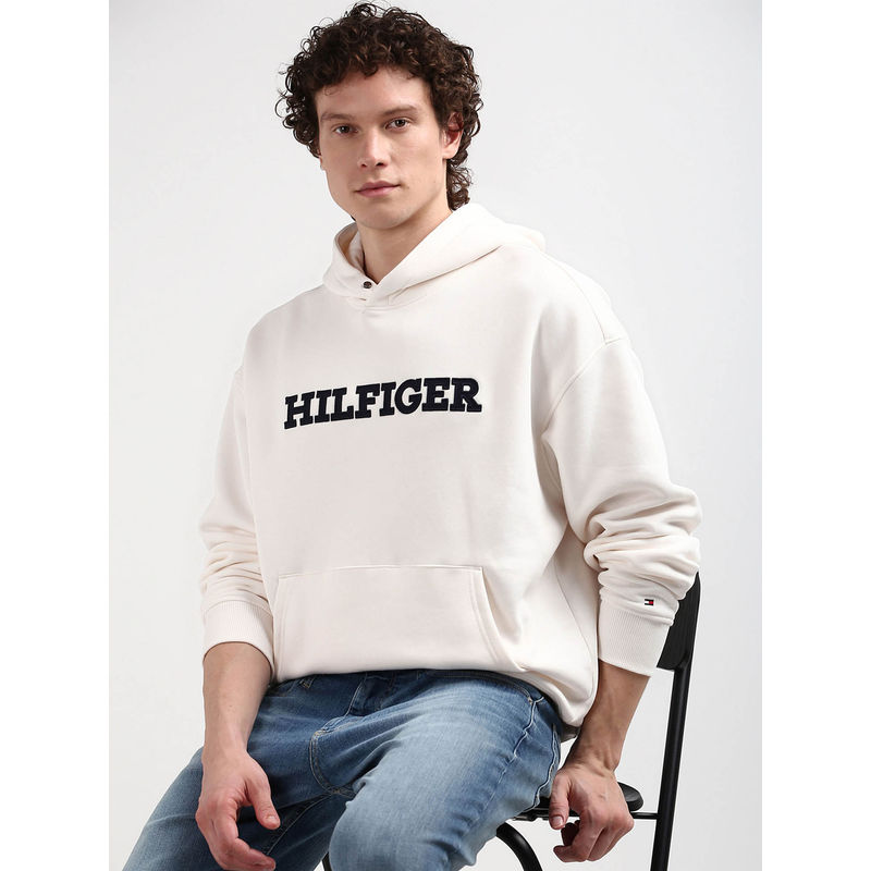 Tommy Hilfiger Mens Off White Color Sweatshirt (XL)