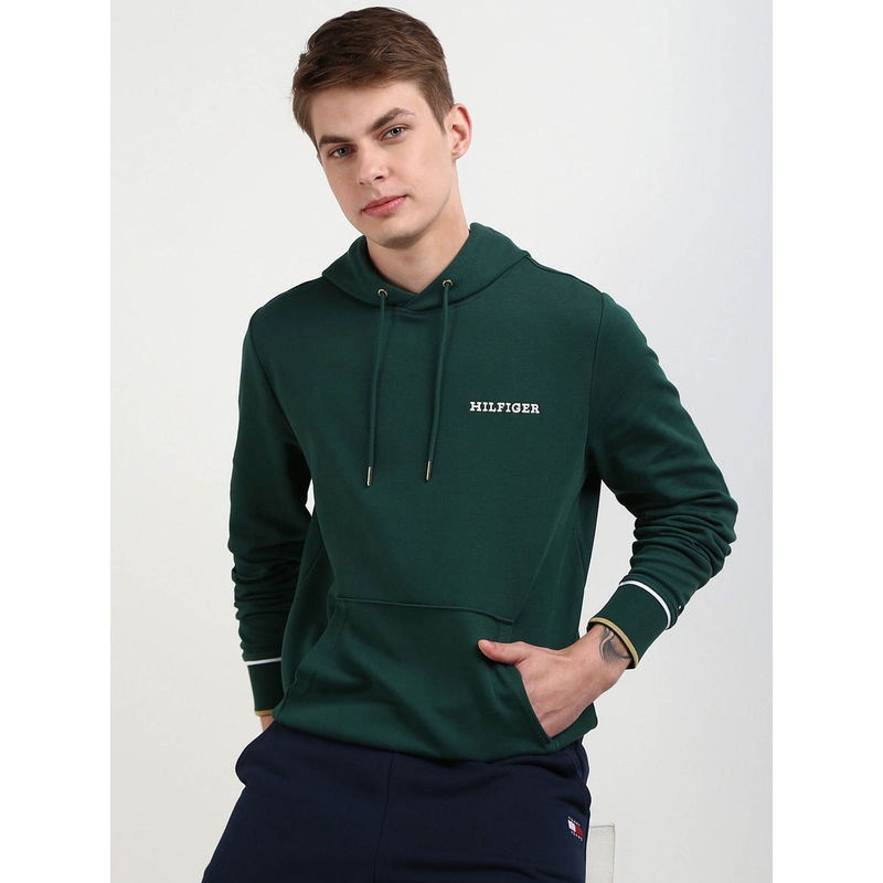 Tommy Hilfiger Mens Green Color Sweatshirt (L)