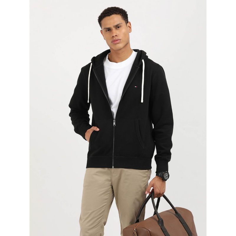 Tommy Hilfiger Mens Black Color Hoodie (S)