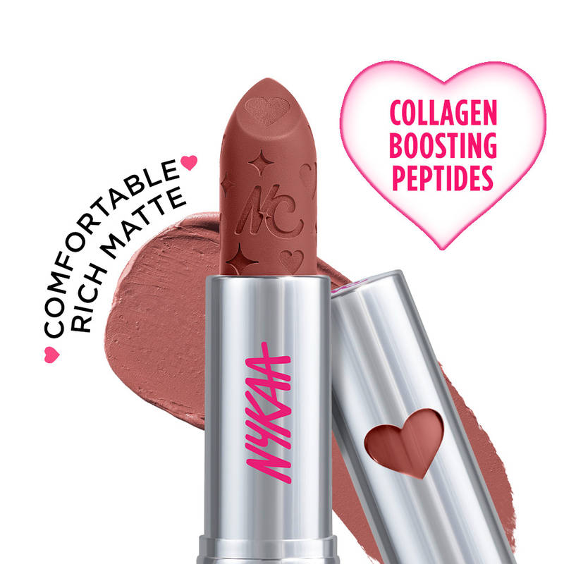 Nykaa Cosmetics Lovestruck Velvet Matte Long Wear, Comfortable Lipstick - Bare Minimum