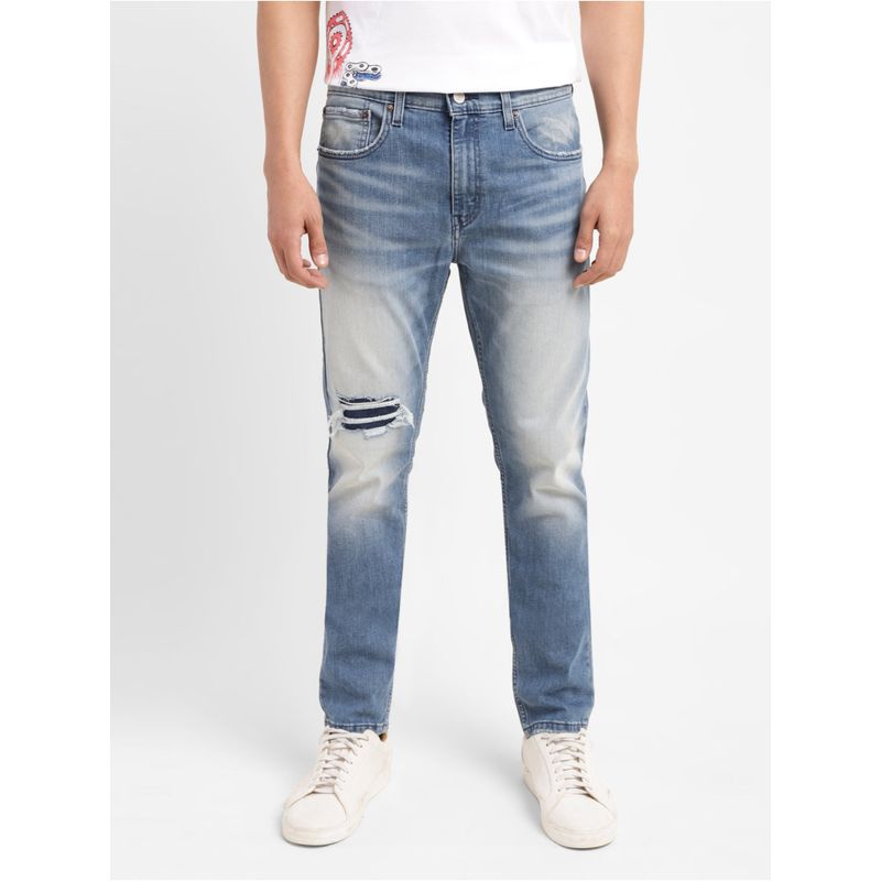 Levi's Men's 512 Blue Slim Fit Mid Rise Jeans (30)