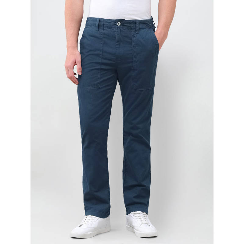 U.S. Polo Assn. Denim Co. U.S. Polo Harold Slim Straight Fit Mid Rise Trouser - Navy Blue (30)