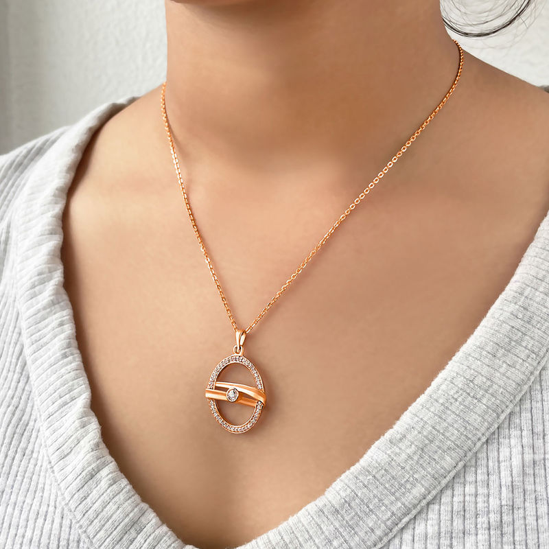 SILBERRY 925 Sterling Silver Rose Gold Boho Pendant Chain Buy SILBERRY