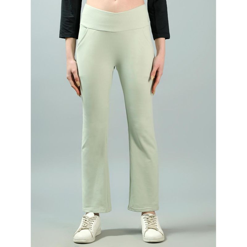 RYZ Green Boot Cut Swoosh Trackpant (XS)