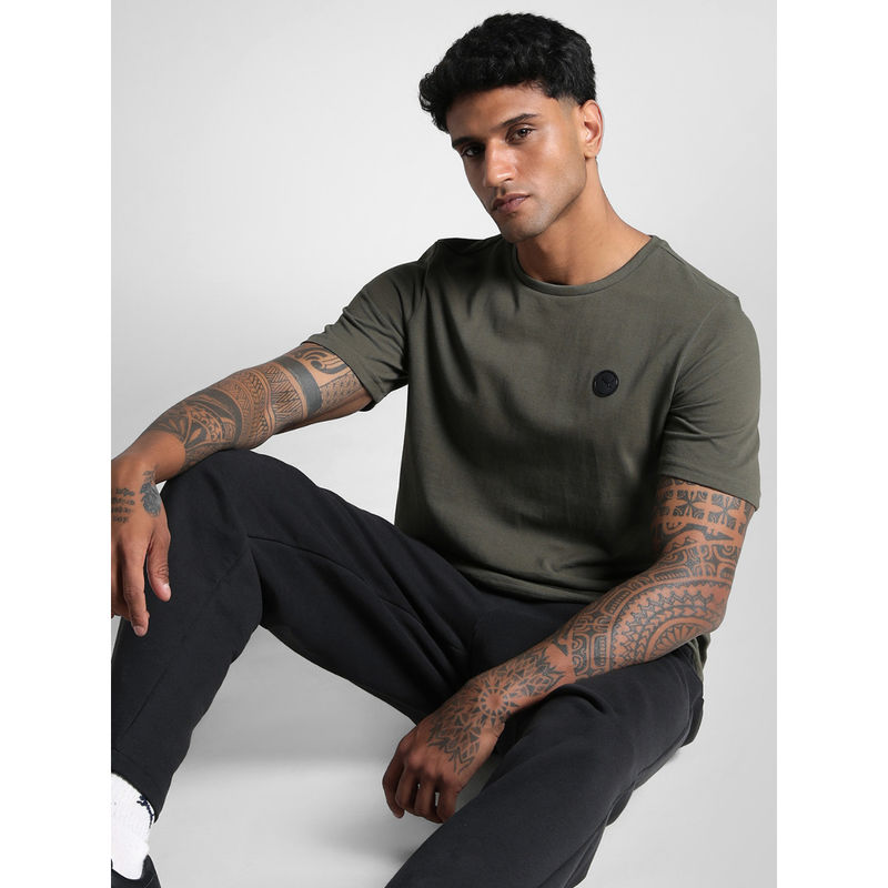 Puma Green Elevated Ess Men's Crew Neck T-shirt (S)