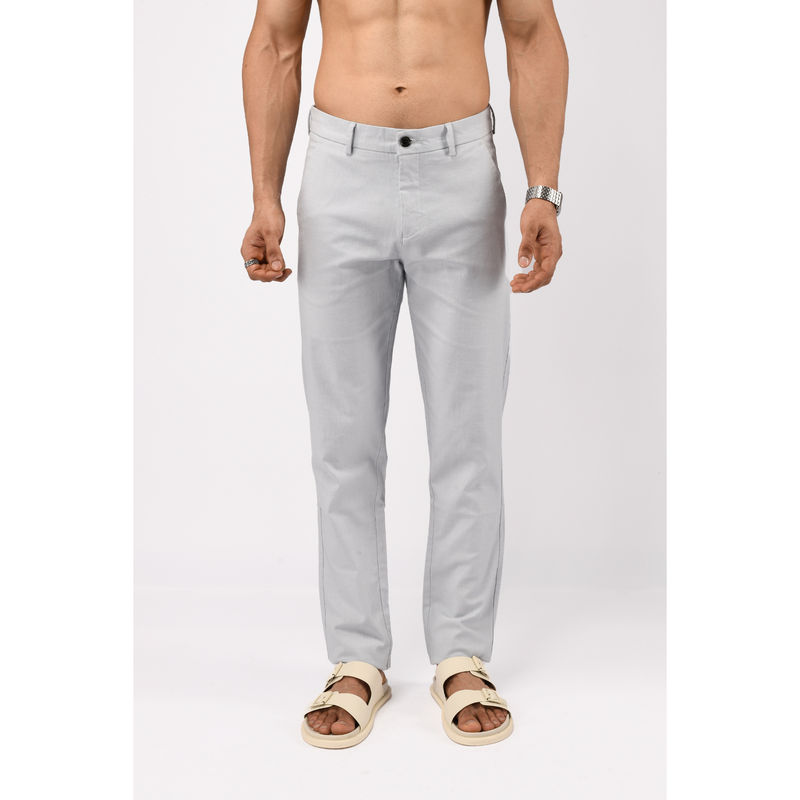TAILORAEDGE Statement Corduroy Sky Blue Chinos (28)