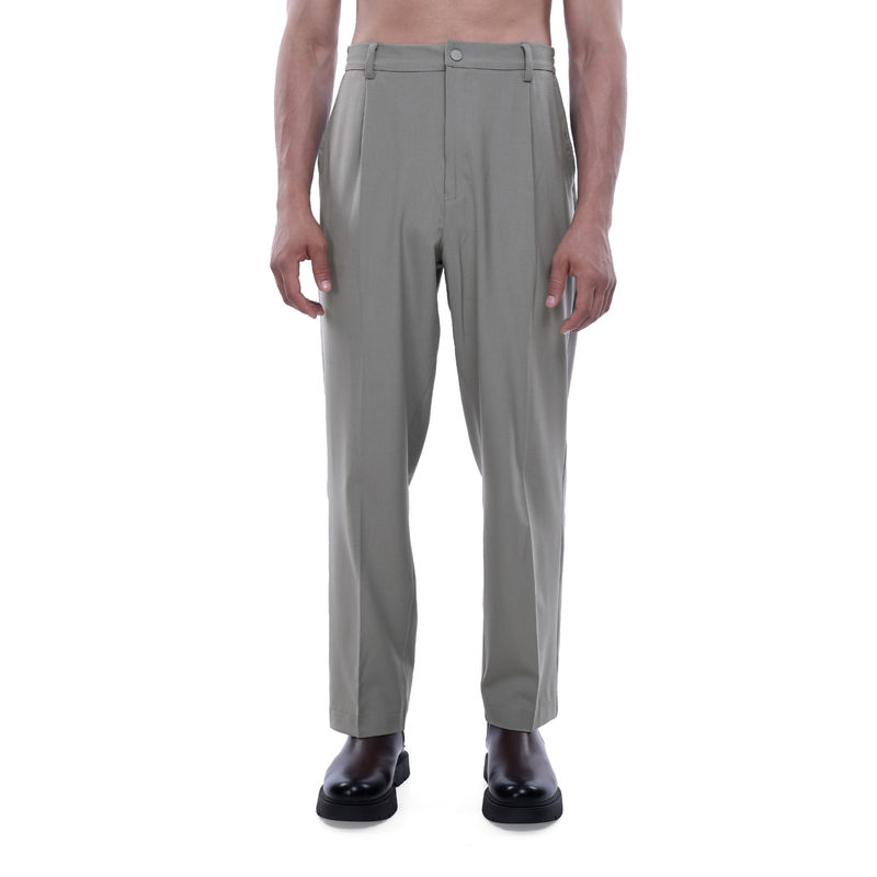 TAILORAEDGE Soft Iron Relaxed Grey Trouser (XS)