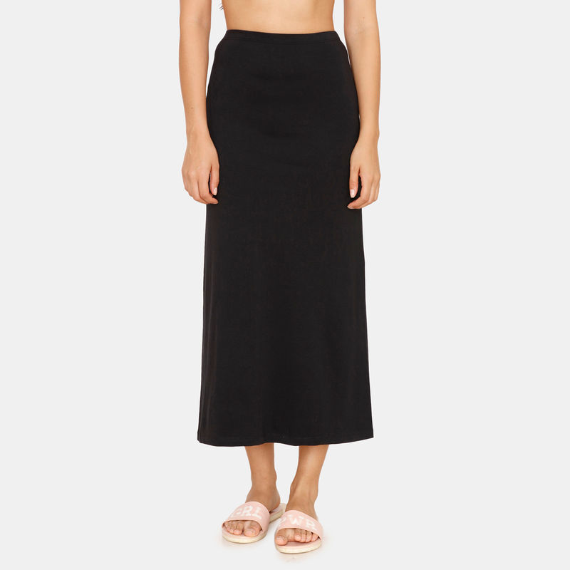 Zivame Ankle Length Layering Skirt - Black (M)