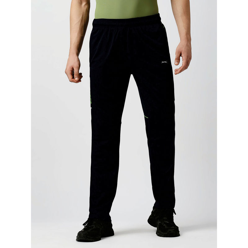 Black Panther Men Black and Green Acti Fit Track Pants (L)
