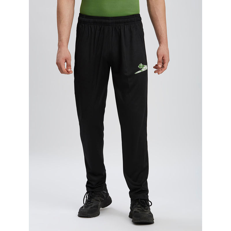 Black Panther Men Black Acti Fit Track Pants (L)