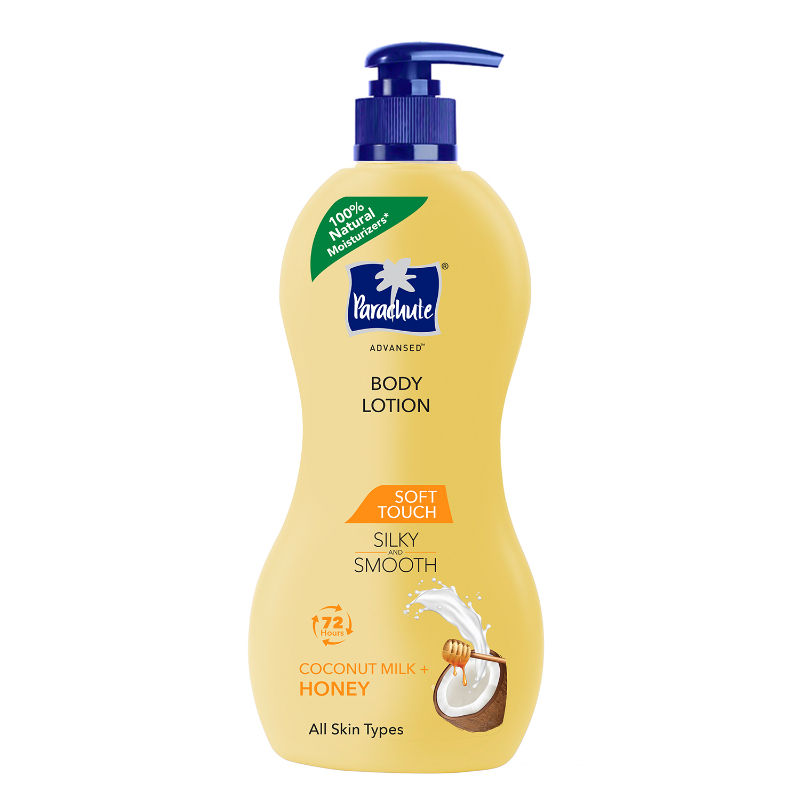 Parachute Advansed Soft Touch Body Lotion For Women & Men - 100% Natural, 72h Moisturisation