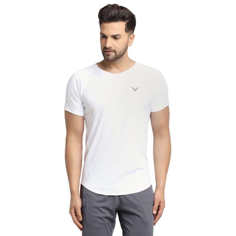 INVINCIBLE White Mens Scoop Round Neck T-Shirt (XL)