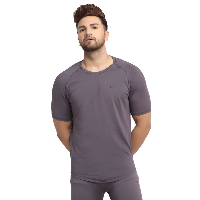 INVINCIBLE Graphite Mens Stretch Short Sleeve T-Shirt (2XL)