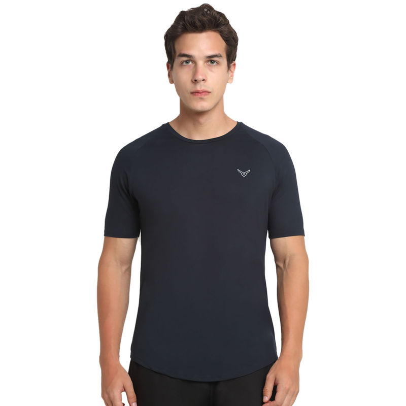 INVINCIBLE Navy Blue Mens Stretch Short Sleeve T-Shirt (XL)