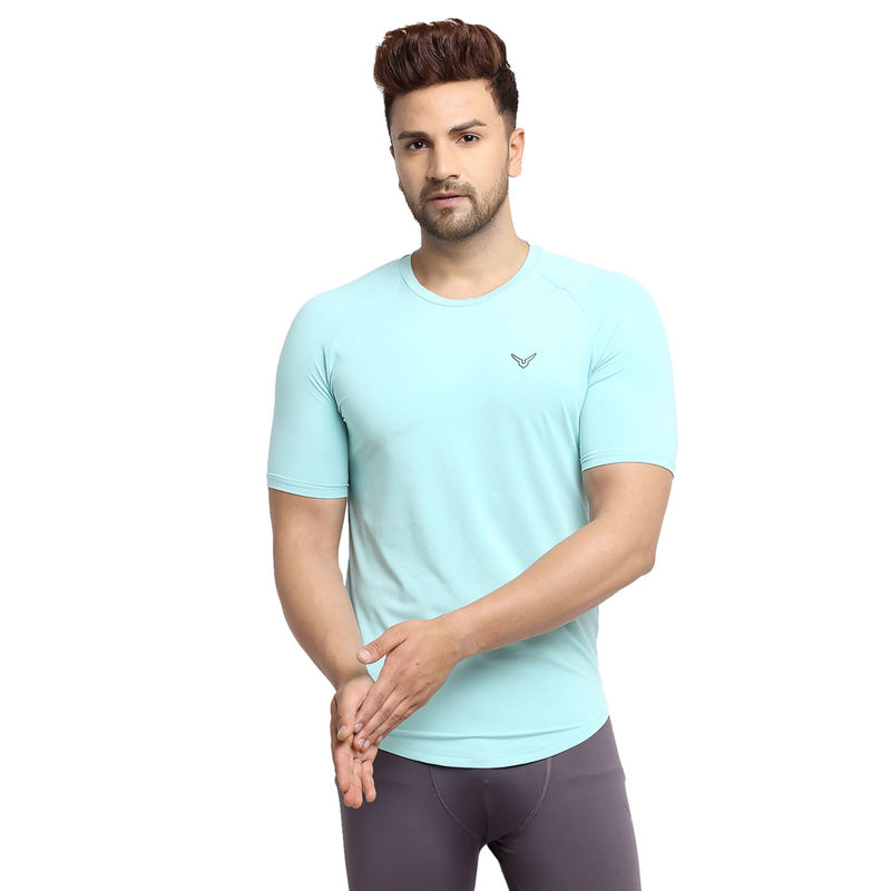 INVINCIBLE Pole Blue Mens Stretch Short Sleeve T-Shirt (S)