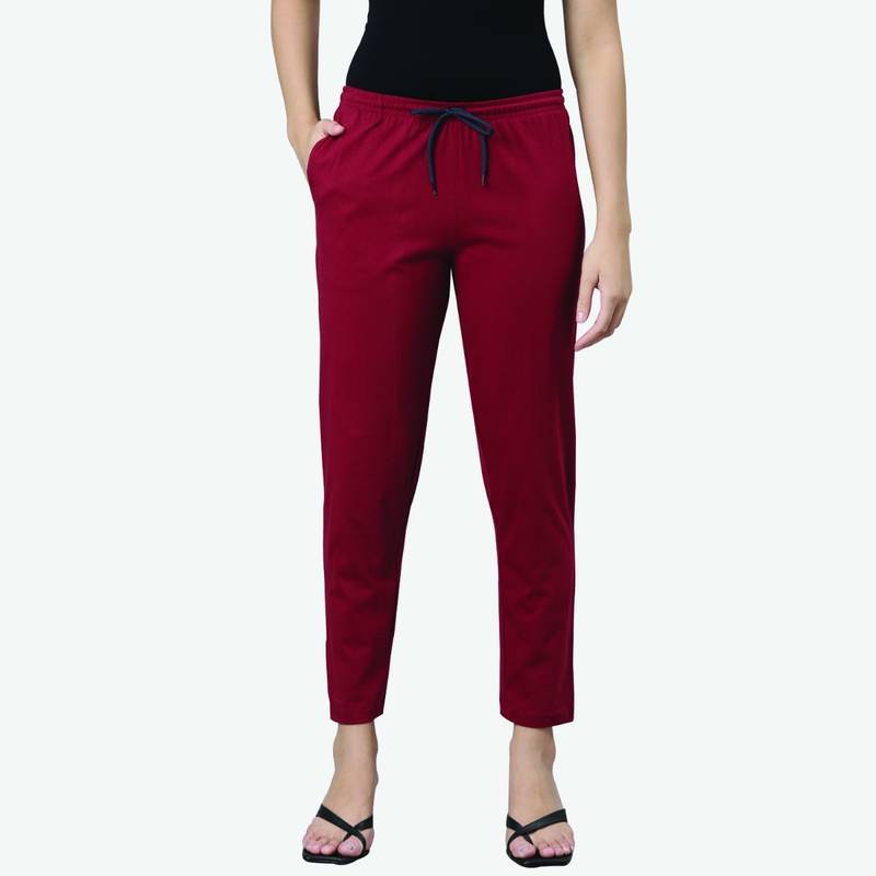 Kryptic Women Mid-Rise Pure Cotton Lounge Pant (M)
