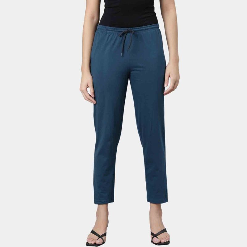 Kryptic Women Mid-Rise Pure Cotton Lounge Pant (L)