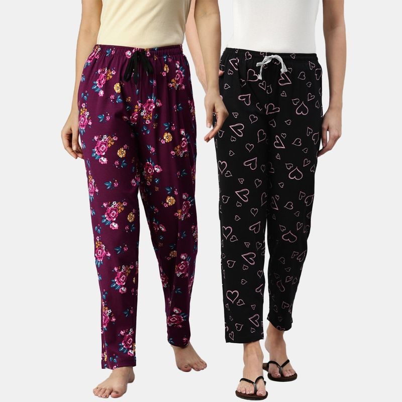 Women Pajama Pants 100% Cotton Crepe Breathable Comfortable Trousers  Elastic Waist Full Length Loose Soft
