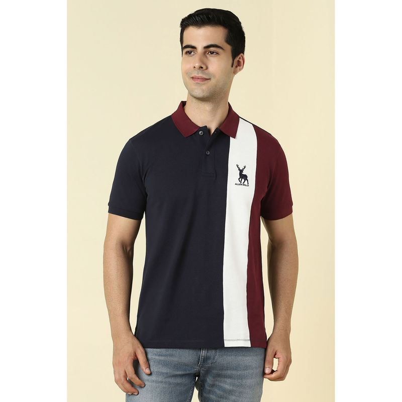 Allen Solly Navy Polo T-Shirt (S)