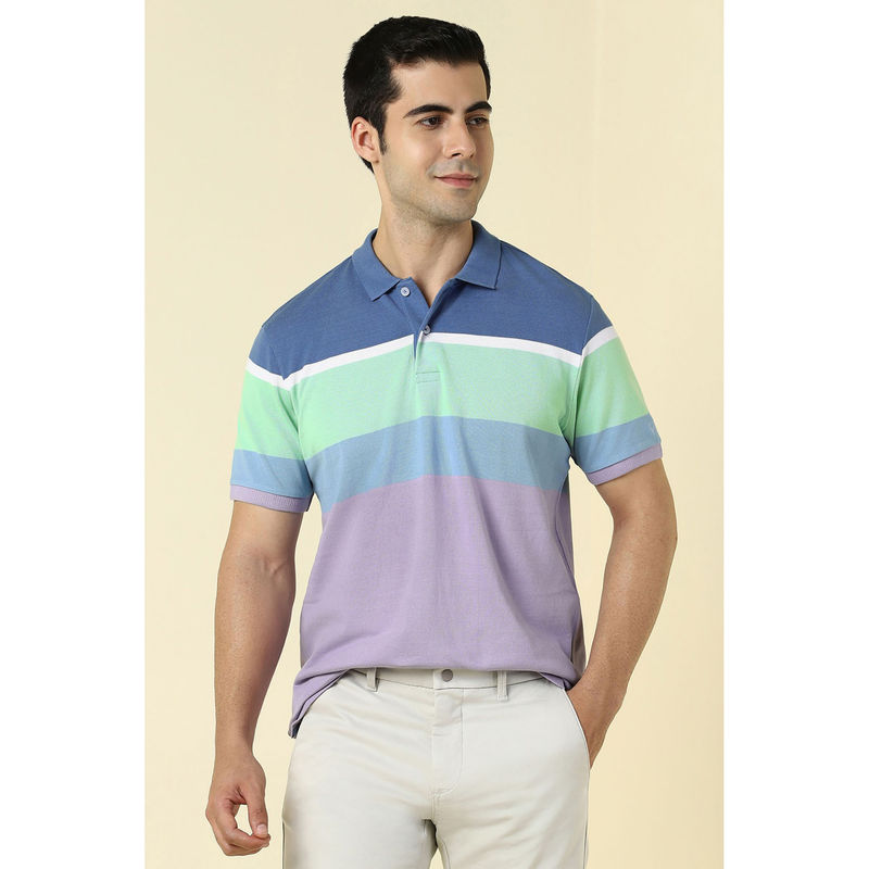 Allen Solly Multi-Color Polo T-Shirt (M)