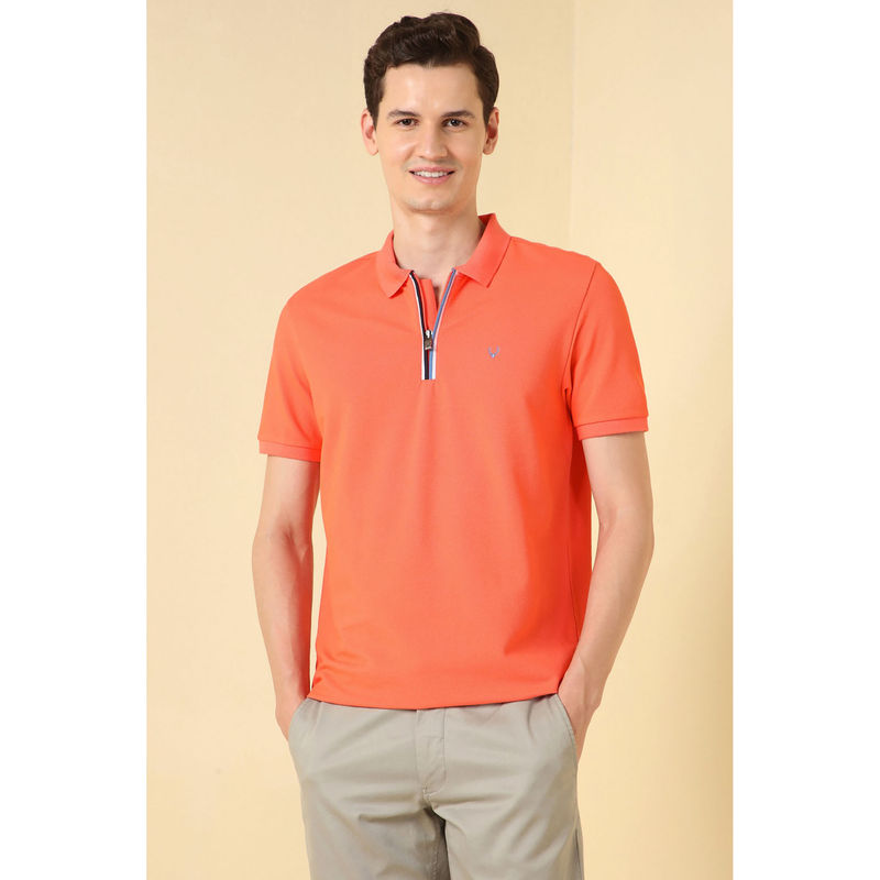 Allen Solly Orange Polo T-Shirt (S)