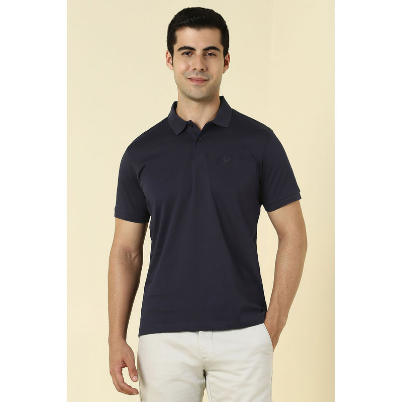 Allen Solly Navy Polo T-Shirt (S)