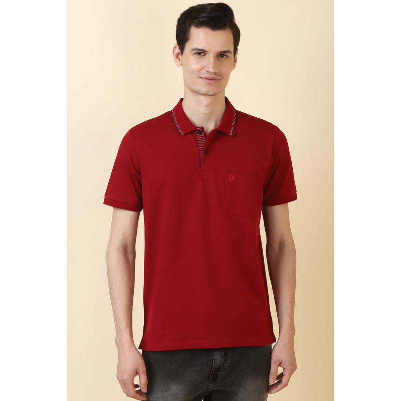 Allen Solly Marron Polo T-Shirt (S)