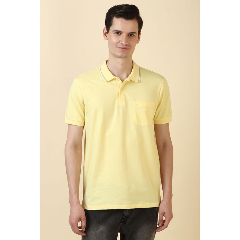 Allen Solly Yellow Polo T-Shirt (S)