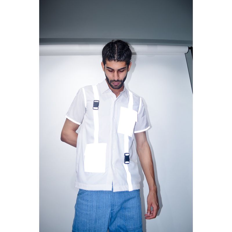 RISING AMONG White Reflective Shirt (S)