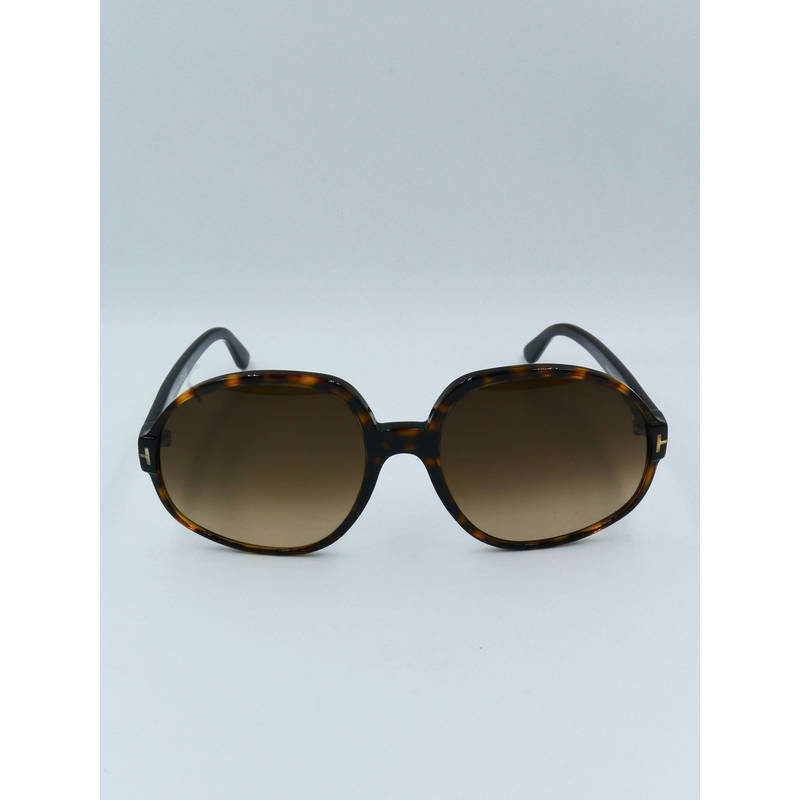 NEW TOM FORD HAVANA OVERSIZED WOMEN CLAUDE-02 TF991 52F SUNGLASSES FT0991/S Tom Ford Claude Smoke Gradient Oversized Ladies Sunglasses  main image 4