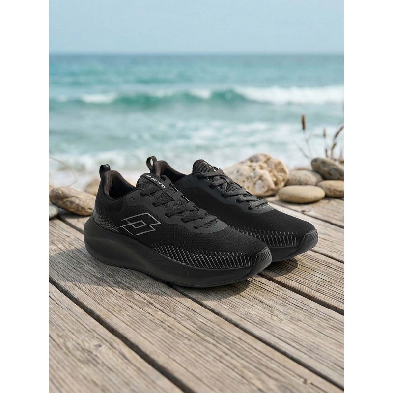 LOTTO Strike Run Black Running Shoes for Men (UK 10)