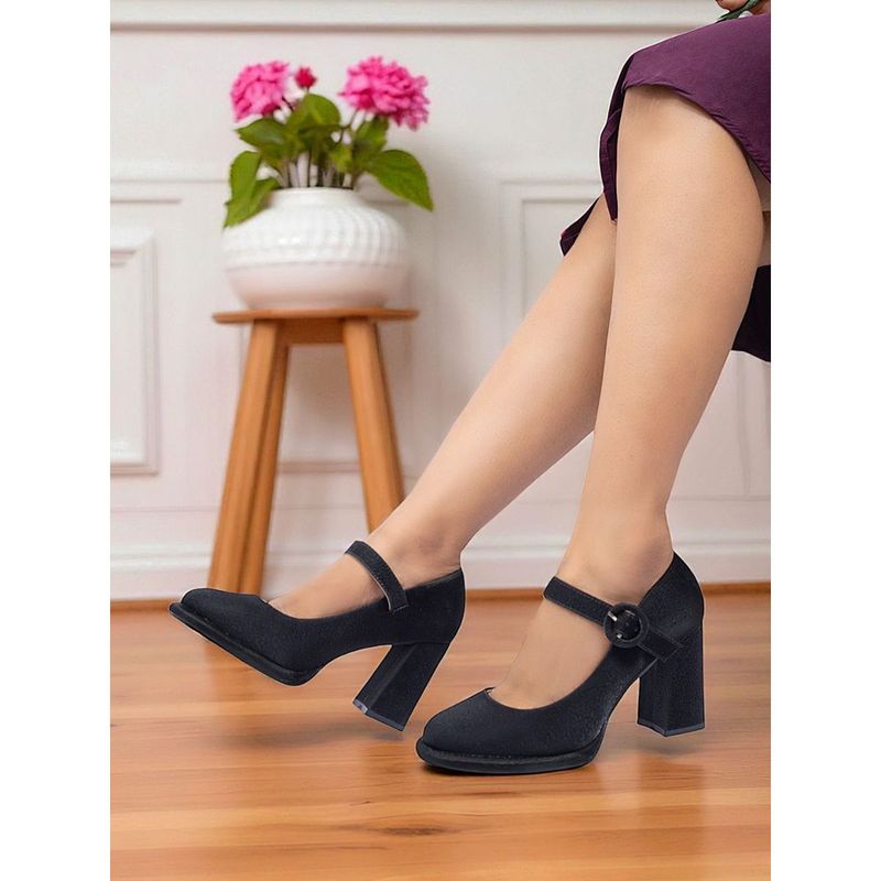 Truffle Collection Black Solid Pumps (UK 3)