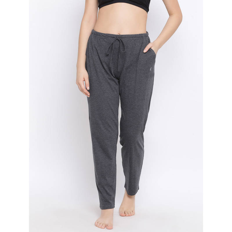 Kanvin Womens Solid Pyjamas Grey (M) Grey