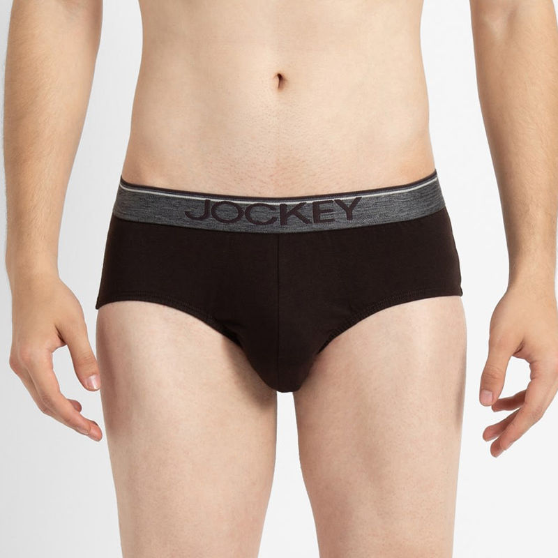 Jockey Brown Square Cut Brief : Style Number - 8037 (L)