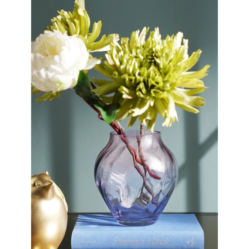 Home Studyo Unisex Pierre Ceramic Vase Purple