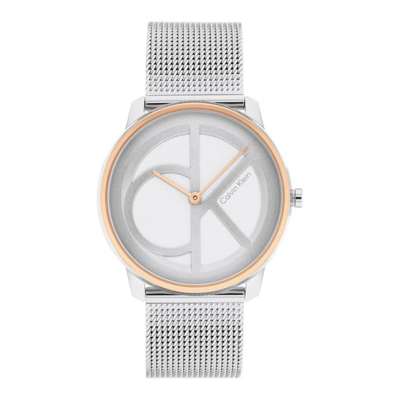 Buy Calvin Klein Iconic Mesh Quartz Silver Round Dial Unisex Watch ...