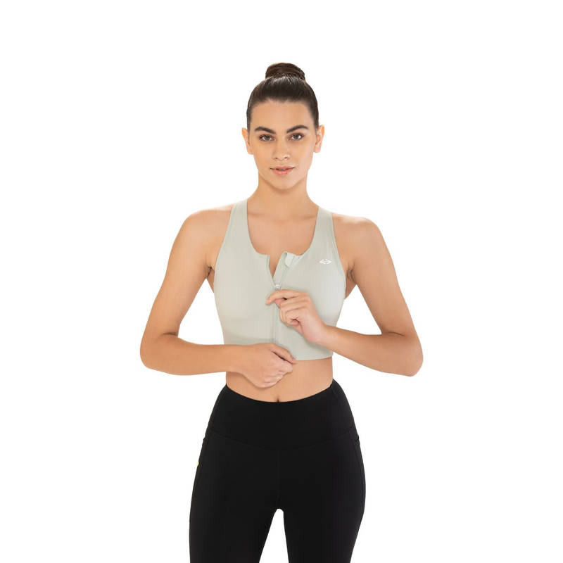 STRCH Green Solid Slim Fit Sleeveless Sports Bra (2XL)