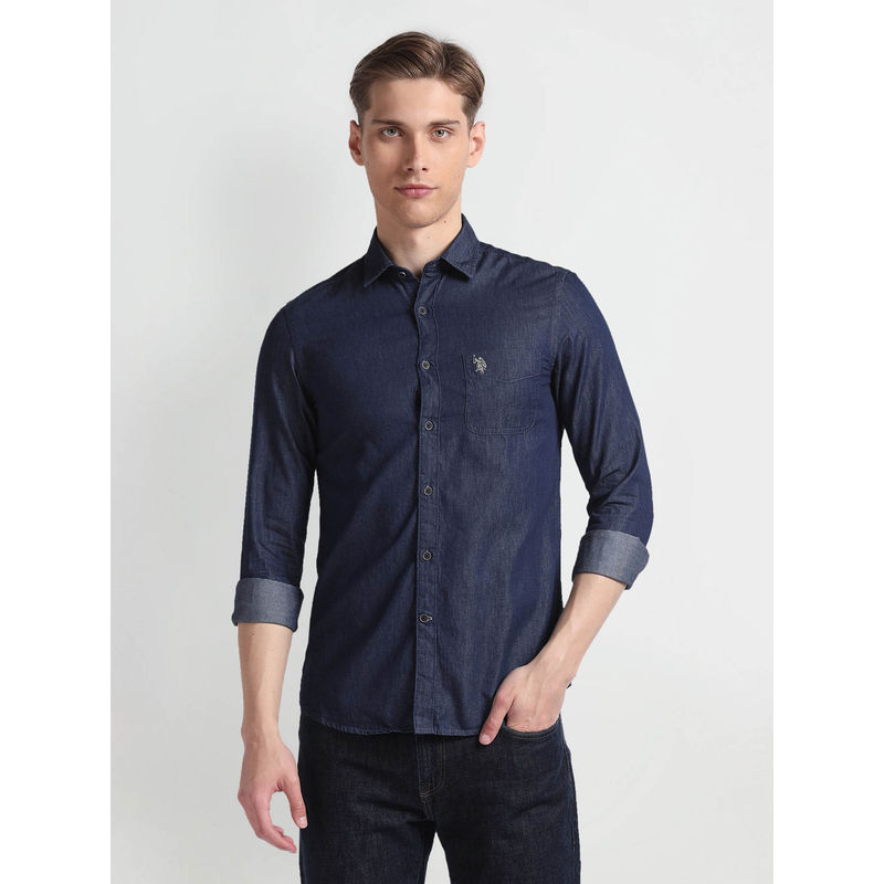 U.S. POLO ASSN. Slim Fit Chambray Shirt (3XL)