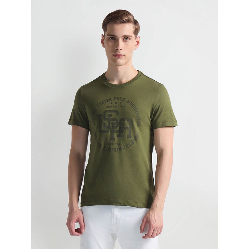 U.S. POLO ASSN. Tonal Branding Heathered T-Shirt (S)